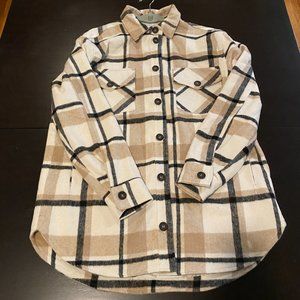 NWT Thread & Supply Plaid Shacket, size L